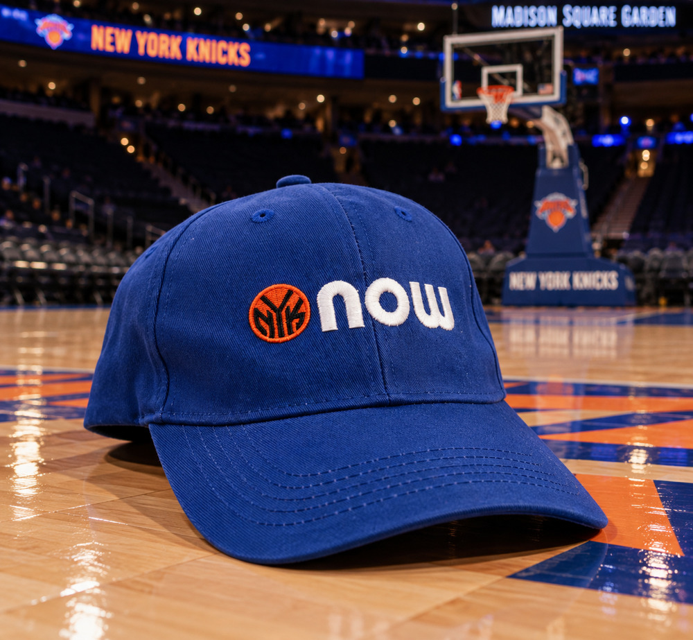 New York Knicks NYK NOW Foot Locker SGA Adjustable Hat Cap Blue Y2K NBA Rare